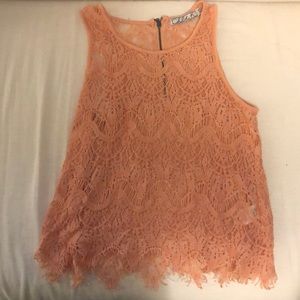 Sleeveless Light Coral Blouse